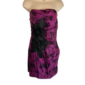 Sequin Hearts Purple Black Strapless Prom Dress Bodycon Formal 7